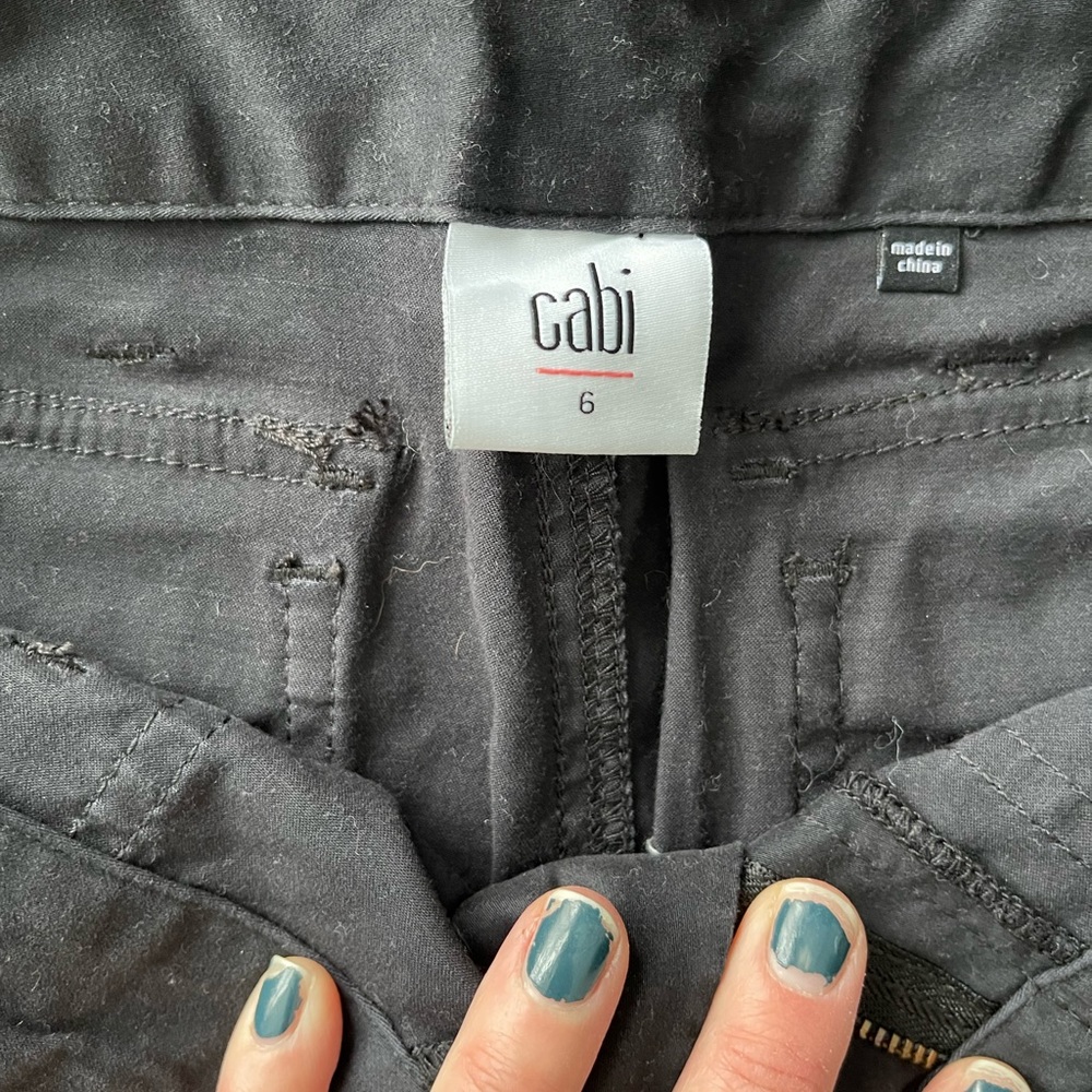 CAbi black trousers size 6